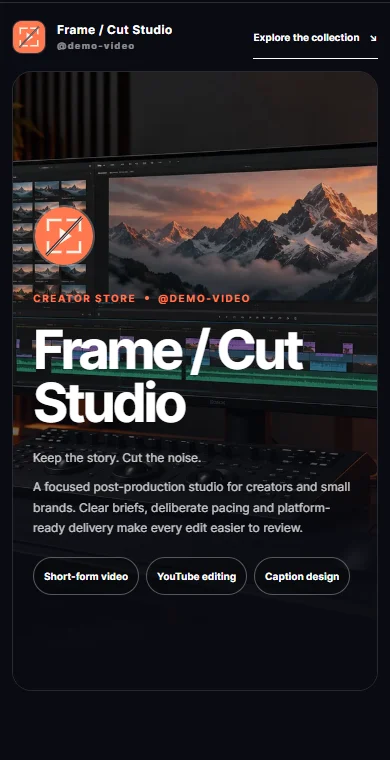 Frame / Cut Studio — Video editing