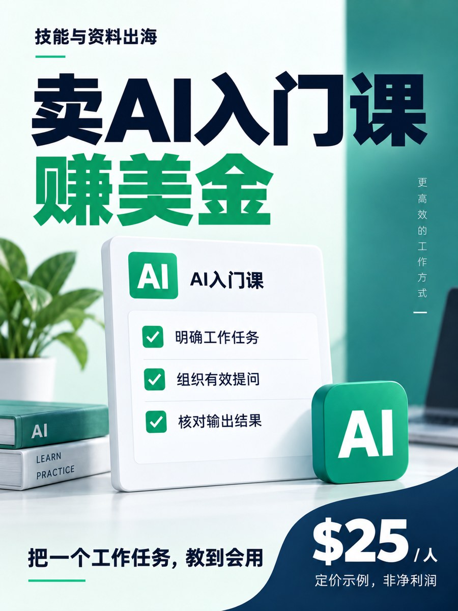 AI入门教学如何出海：以工作任务设计课程和检查表