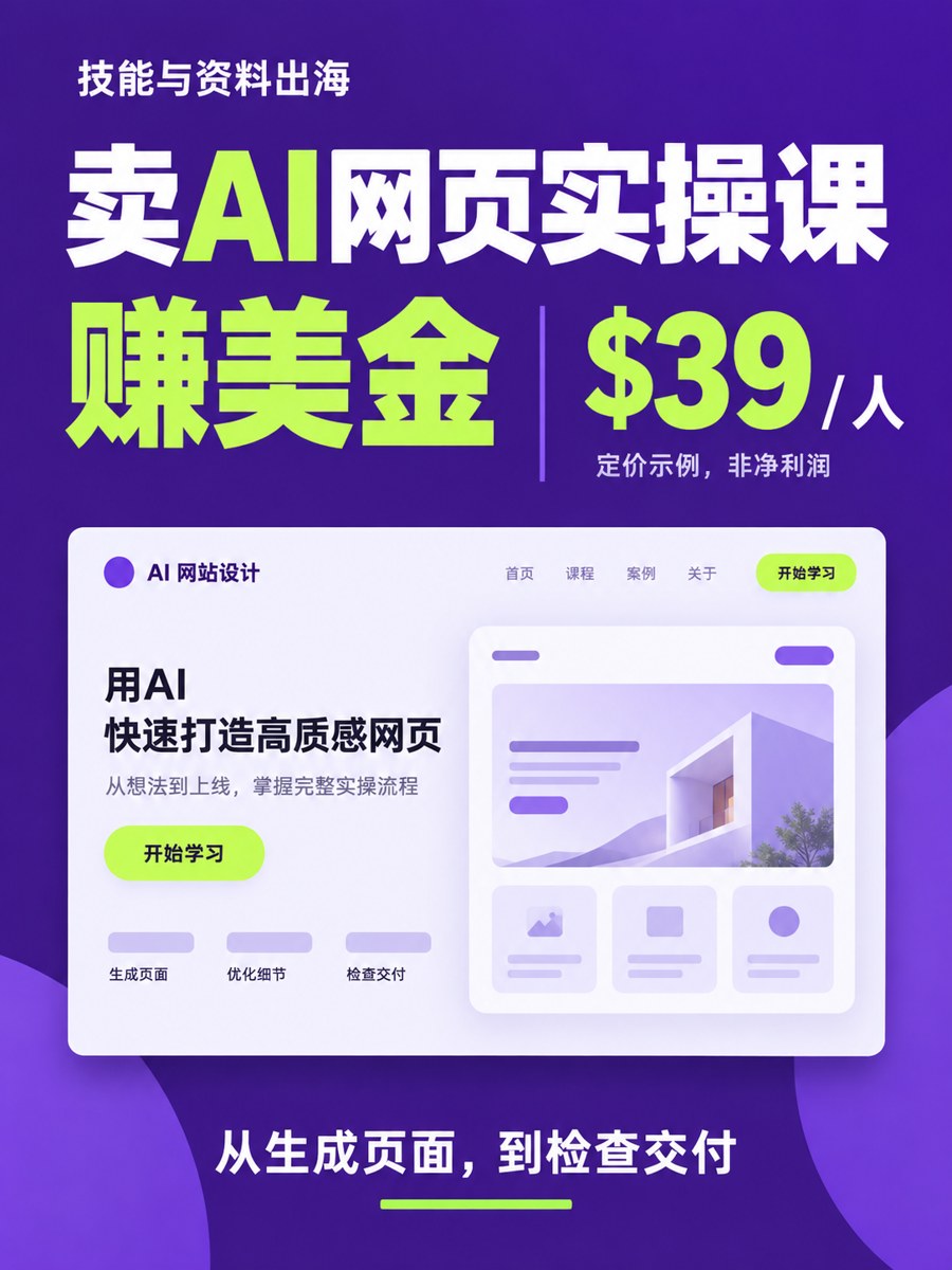 AI网页教学如何出海：从生成页面到测试交付