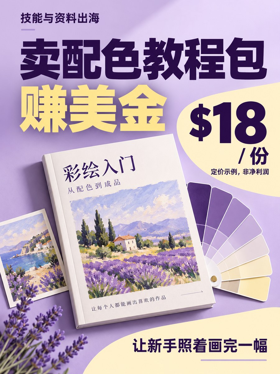配色经验如何变成海外数字产品：教程包与分步练习