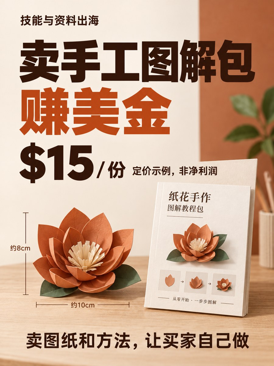 DIY手工教程如何出海：从成品展示到尺寸图解包