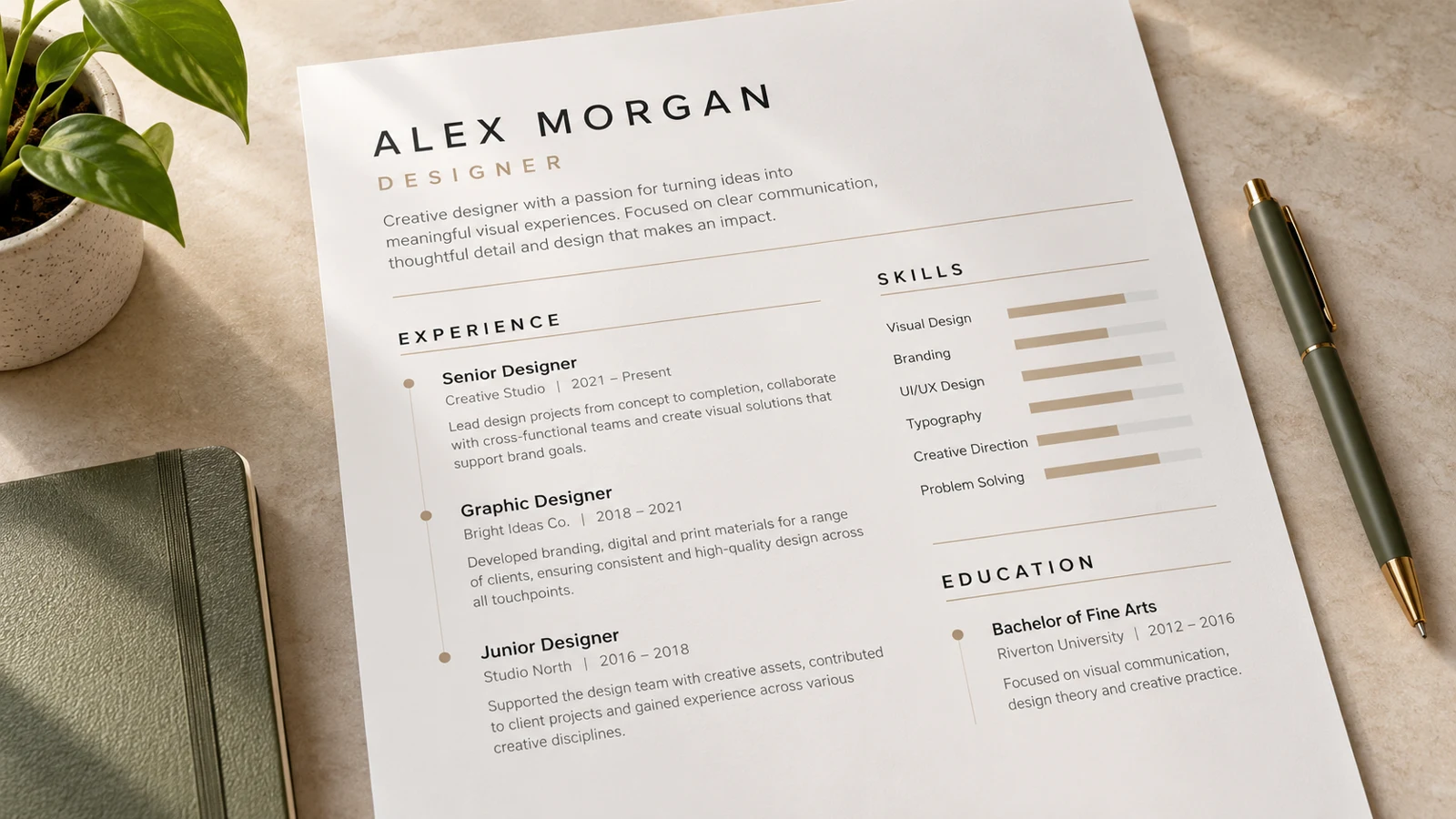 Illustrative resume template pack