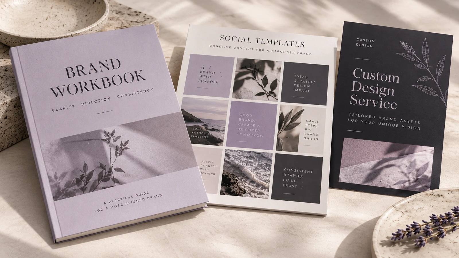 Illustrative brand design resources and custom work