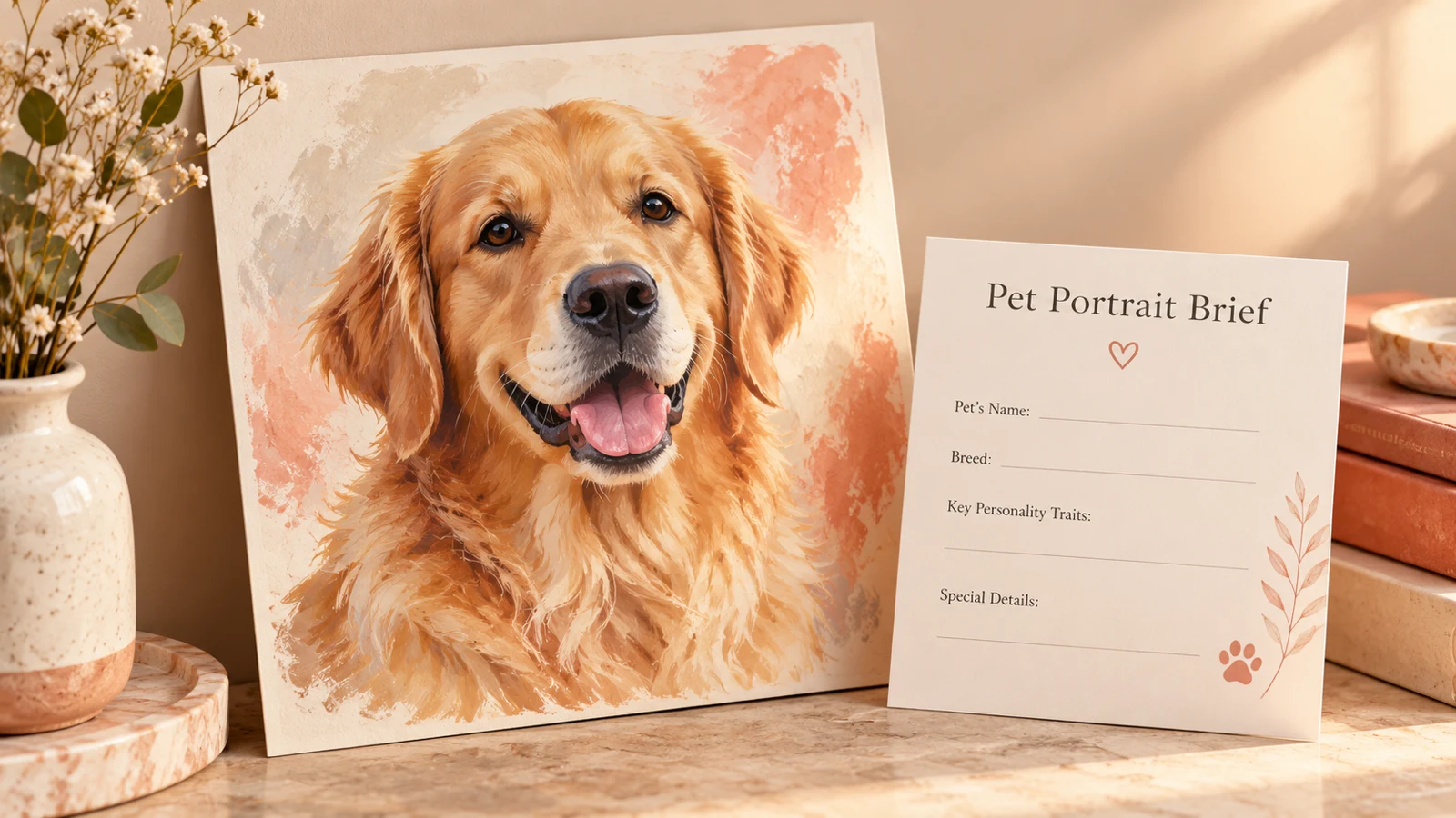 Illustrative custom pet illustration service